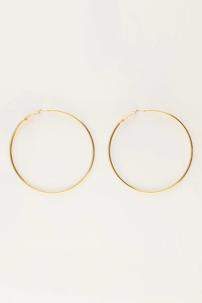 My Jewellery Boucles D'oreilles Grandes Et Fines New