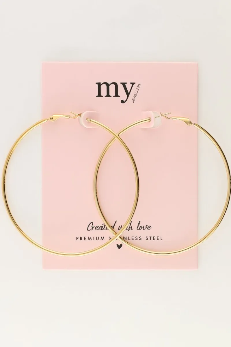My Jewellery Boucles D'oreilles Grandes Et Fines New