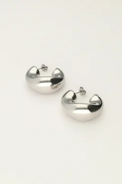 My Jewellery Boucles D'oreilles Larges De Forme Organique Discount
