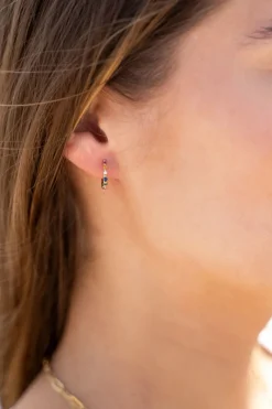 My Jewellery Boucles D'oreilles Minimalistes Avec Pierres Multicolores Clearance