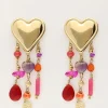 My Jewellery Boucles D'oreilles Multicolores Avec Cœurs Fashion