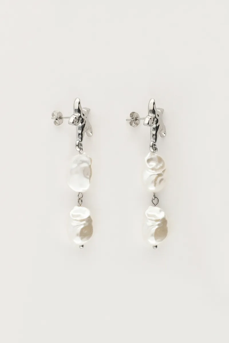 My Jewellery Boucles D'oreilles Océan Avec étoiles De Mer Et Perles Sale