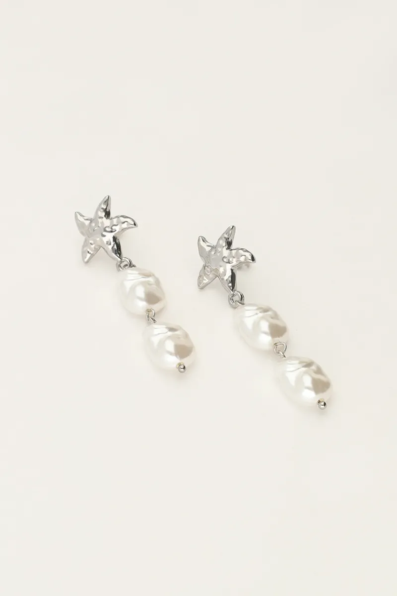 My Jewellery Boucles D'oreilles Océan Avec étoiles De Mer Et Perles Sale