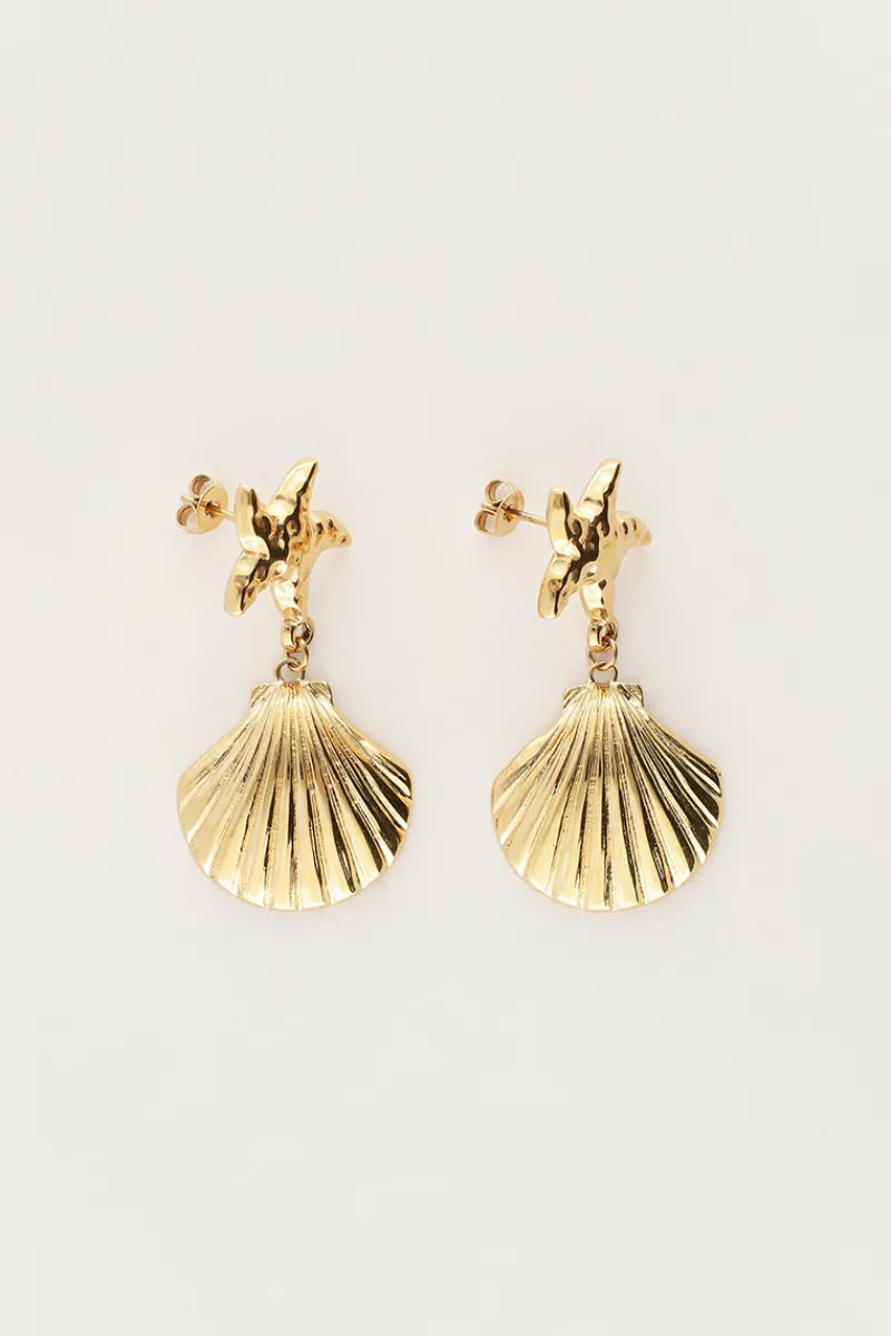 My Jewellery Boucles D'oreilles Océan Avec étoile De Mer Et Coquillage New