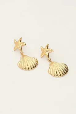 My Jewellery Boucles D'oreilles Océan Avec étoile De Mer Et Coquillage New