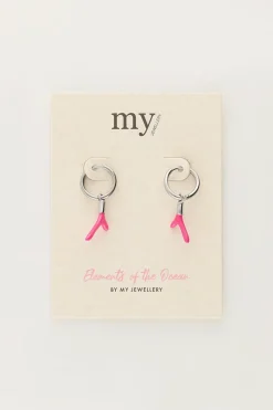 My Jewellery Boucles D'oreilles Océan Avec Corail Rose Discount