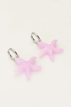 My Jewellery Boucles D'oreilles Océan Avec Petite étoile De Mer Lilas Clearance