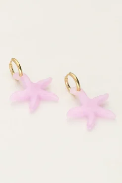 My Jewellery Boucles D'oreilles Océan Avec Petite étoile De Mer Lilas Clearance