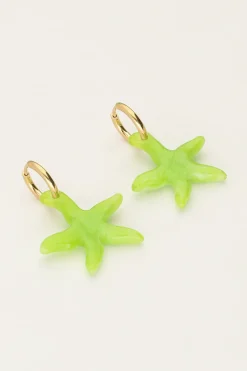 My Jewellery Boucles D'oreilles Océan Avec Petite étoile De Mer Verte Online