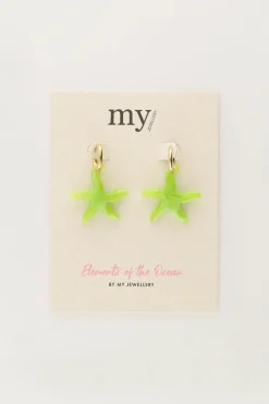My Jewellery Boucles D'oreilles Océan Avec Petite étoile De Mer Verte Online