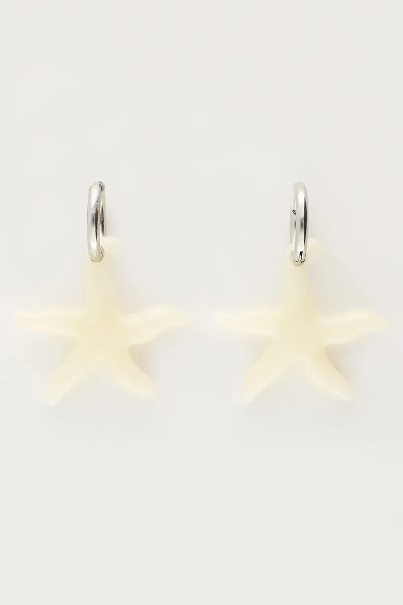 My Jewellery Boucles D'oreilles Océan Avec Mini étoile De Mer Beige Hot