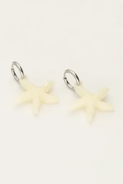 My Jewellery Boucles D'oreilles Océan Avec Mini étoile De Mer Beige Hot
