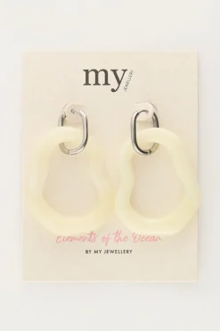 My Jewellery Boucles D'oreilles Océan Maxi Beige Discount