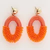 My Jewellery Boucles D'oreilles Orange Avec Perles New
