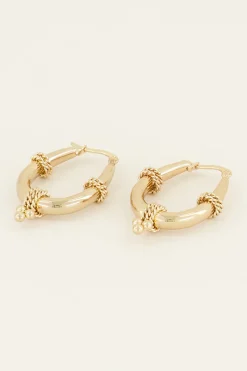 My Jewellery Boucles D’oreilles Ovales Avec Chaîne Discount