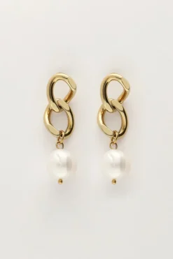My Jewellery Boucles D’oreilles Pendantes Chaîne Et Perle Clearance