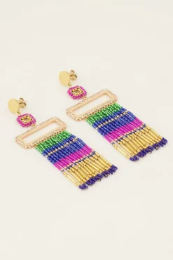 My Jewellery Boucles D'oreilles Pendantes Avec Perles Miyuki Colorées Online
