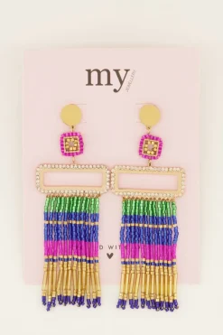 My Jewellery Boucles D'oreilles Pendantes Avec Perles Miyuki Colorées Online