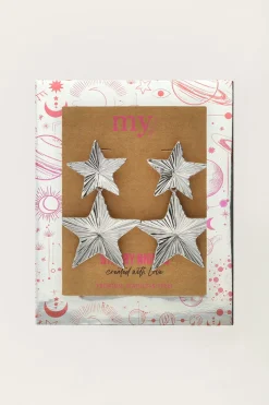 My Jewellery Boucles D'oreilles Pendantes Starry Avec étoiles Hot