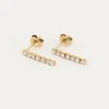 My Jewellery Boucles D’oreilles Puces Avec Barres En Strass Best