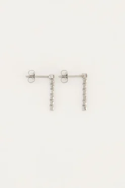 My Jewellery Boucles D’oreilles Puces Avec Barres En Strass Best