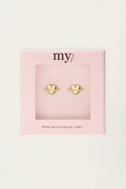My Jewellery Boucles D'oreilles Puces Coeurs Hot