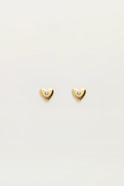 My Jewellery Boucles D'oreilles Puces Cœur Et Strass Online