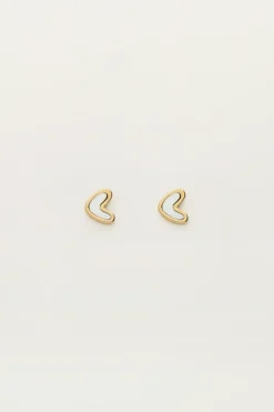 My Jewellery Boucles D'oreilles Puces Coeur Nacré Hot