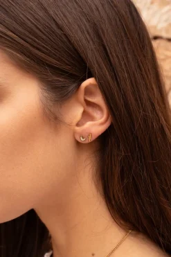 My Jewellery Boucles D'oreilles Puces Coeur Nacré Hot