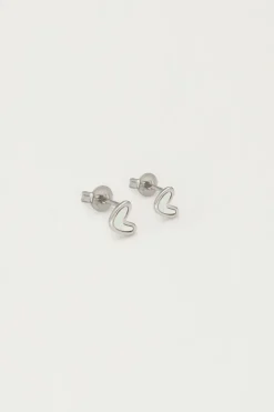 My Jewellery Boucles D'oreilles Puces Coeur Nacré Hot