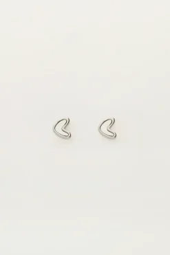 My Jewellery Boucles D'oreilles Puces Coeur Nacré Hot
