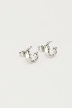My Jewellery Boucles D'oreilles Puces Lune Et étoile Clearance