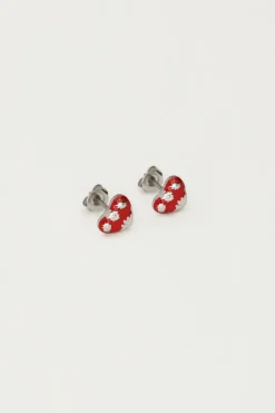 My Jewellery Boucles D'oreilles Puces Mini Cœur Rouge Outlet