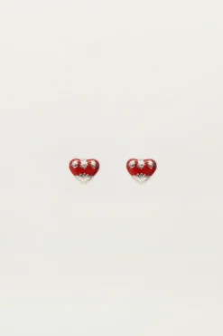 My Jewellery Boucles D'oreilles Puces Mini Cœur Rouge Outlet