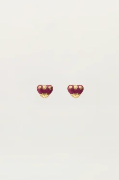 My Jewellery Boucles D'oreilles Puces Mini Cœur Violet Discount