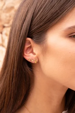 My Jewellery Boucles D'oreilles Puces Mini Lune Et étoile New