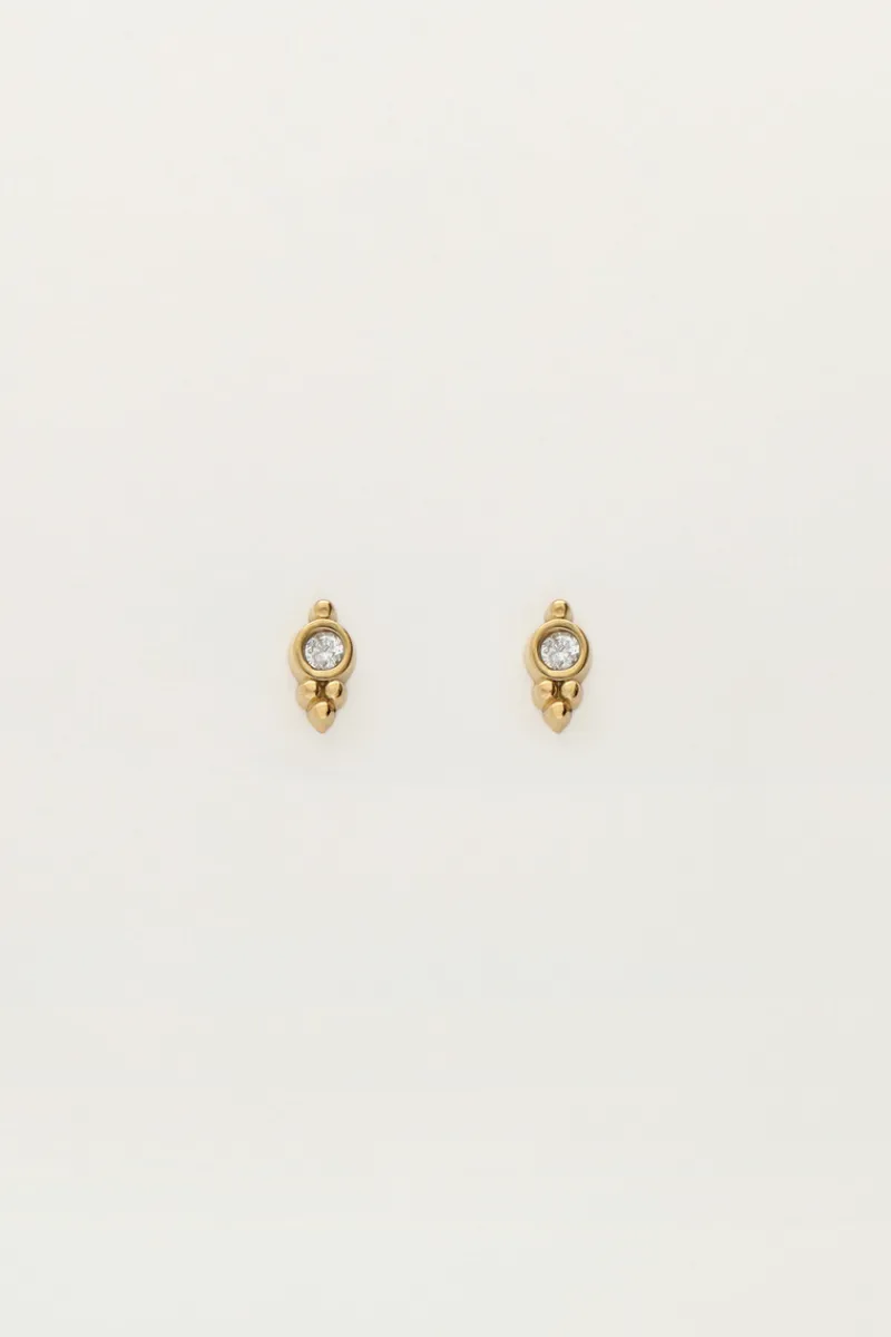 My Jewellery Boucles D'oreilles Puces Rondes Avec Strass Online