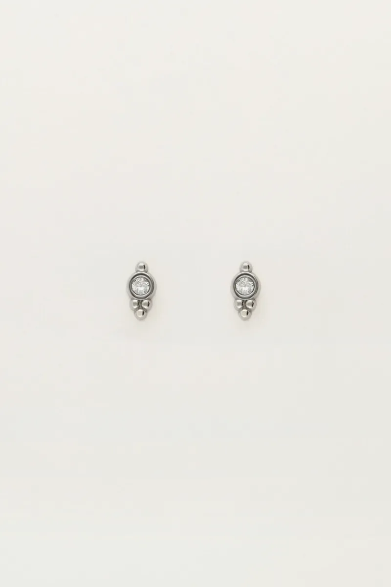 My Jewellery Boucles D'oreilles Puces Rondes Avec Strass Online