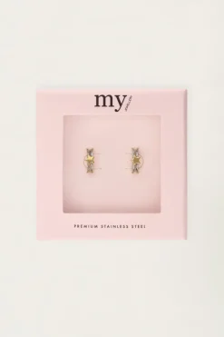 My Jewellery Boucles D'oreilles Puces étoile Avec Strass Fashion