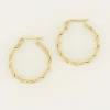 My Jewellery Boucles D’oreilles Rondes à Motif Corde Hot