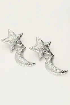 My Jewellery Boucles D'oreilles Starry Avec Lune Et étoile Clearance