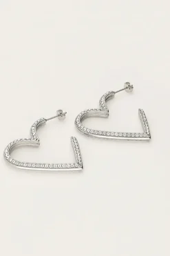 My Jewellery Boucles D'oreilles Starry Avec Cœur Et Strass Clearance