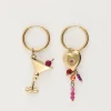 My Jewellery Boucles D'oreilles Starry Avec Cocktail Et Cœur Clearance