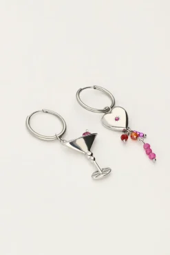 My Jewellery Boucles D'oreilles Starry Avec Cocktail Et Cœur Clearance