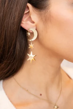 My Jewellery Boucles D'oreilles Starry Avec Lune Et étoiles Hot