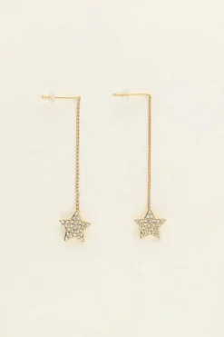 My Jewellery Boucles D'oreilles étoile Et Strass Universe Outlet
