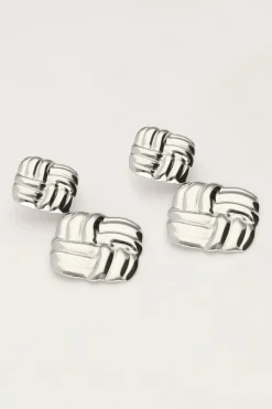 My Jewellery Boucles D'oreilles Vintage Carré Tressé New