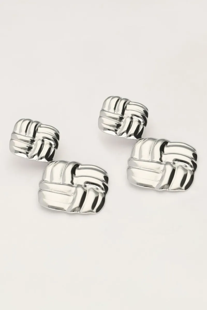 My Jewellery Boucles D'oreilles Vintage Carré Tressé New