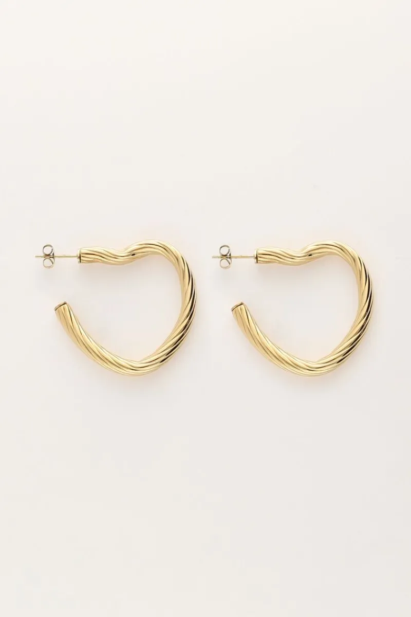 My Jewellery Boucles D'oreilles Vintage Avec Cœurs Ouverts Clearance