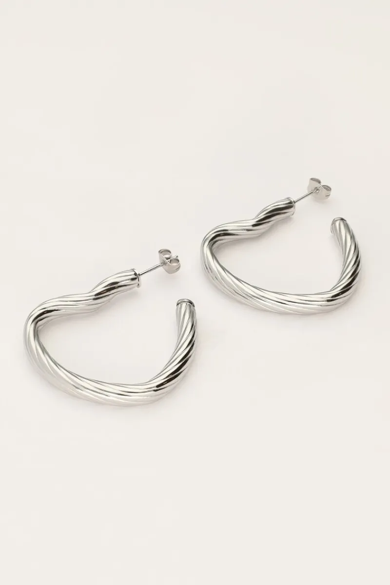 My Jewellery Boucles D'oreilles Vintage Avec Cœurs Ouverts Clearance